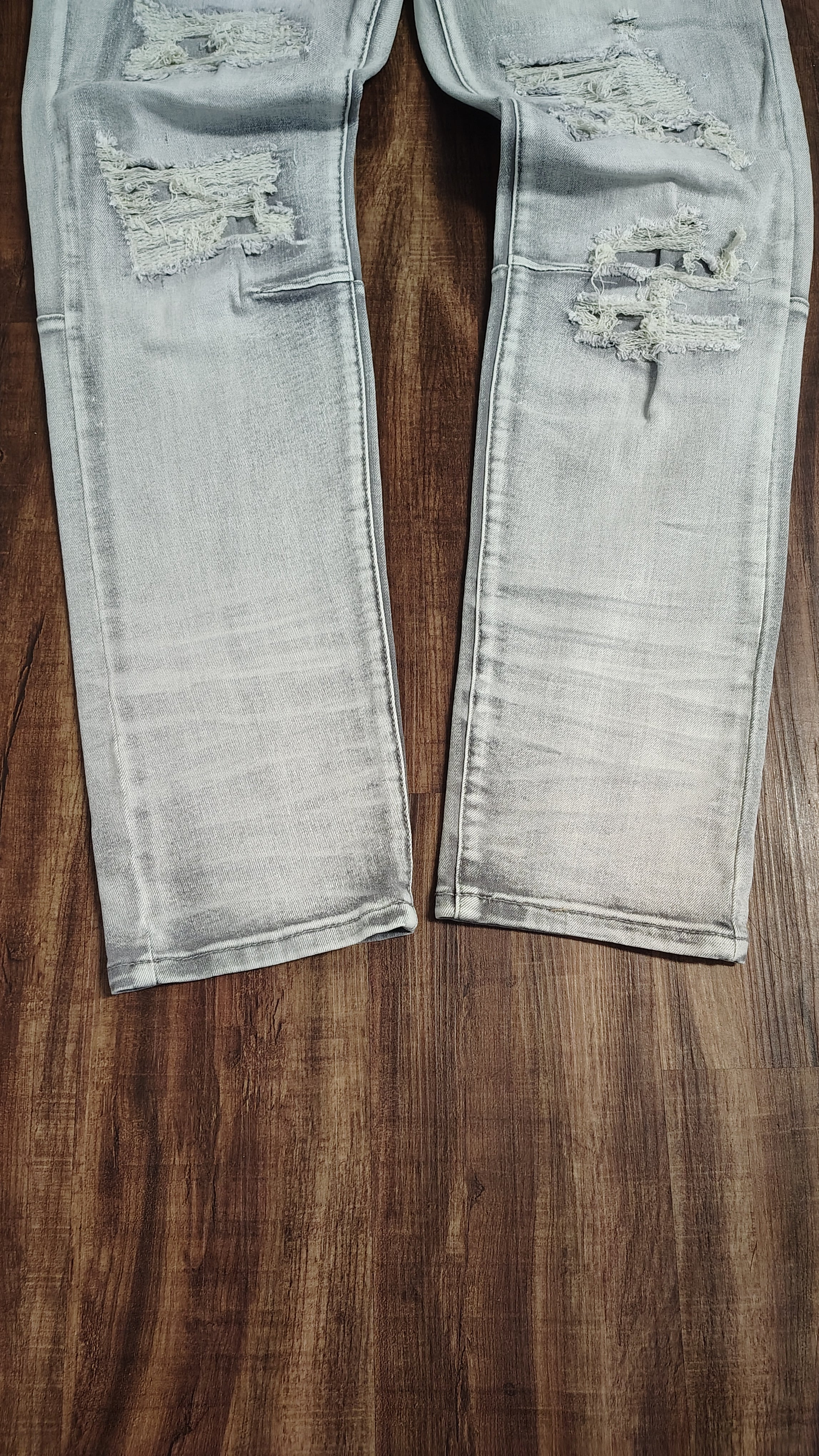 Light gray straight leg jeans
