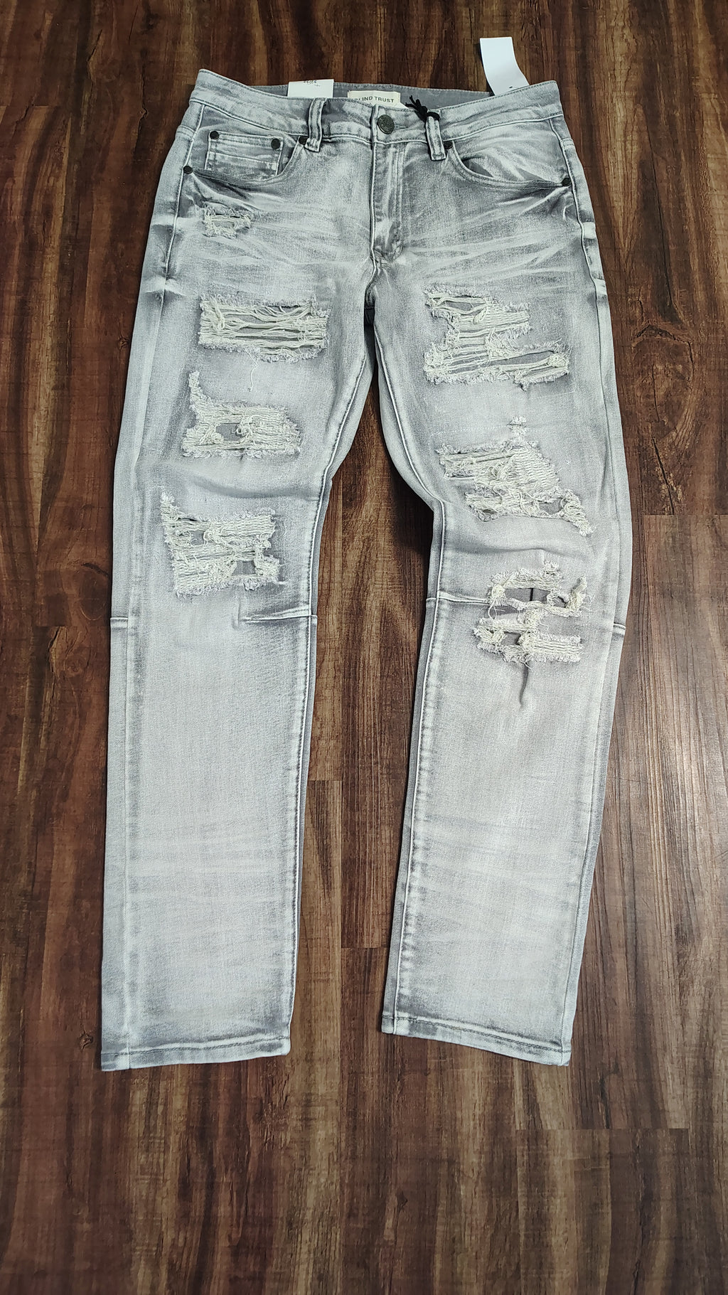 Light gray straight leg jeans