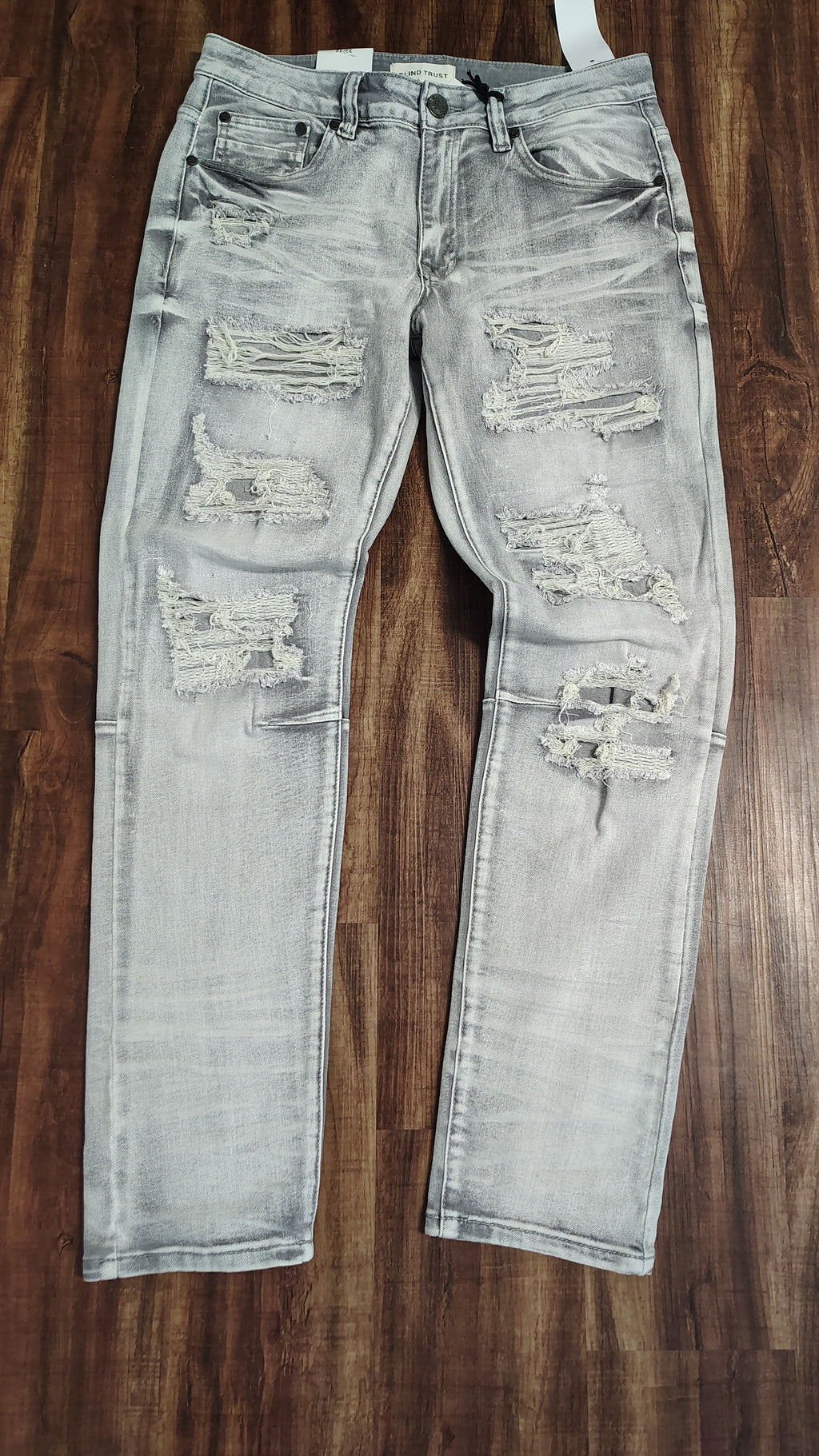 Light gray straight leg jeans
