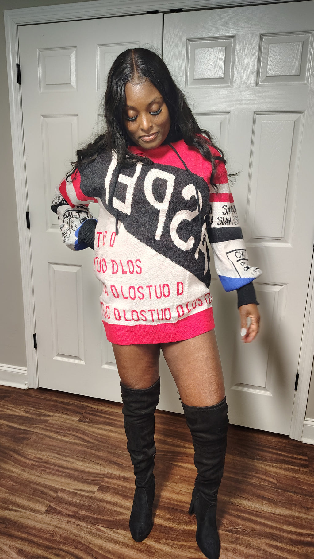 Paris style design Sweater dress