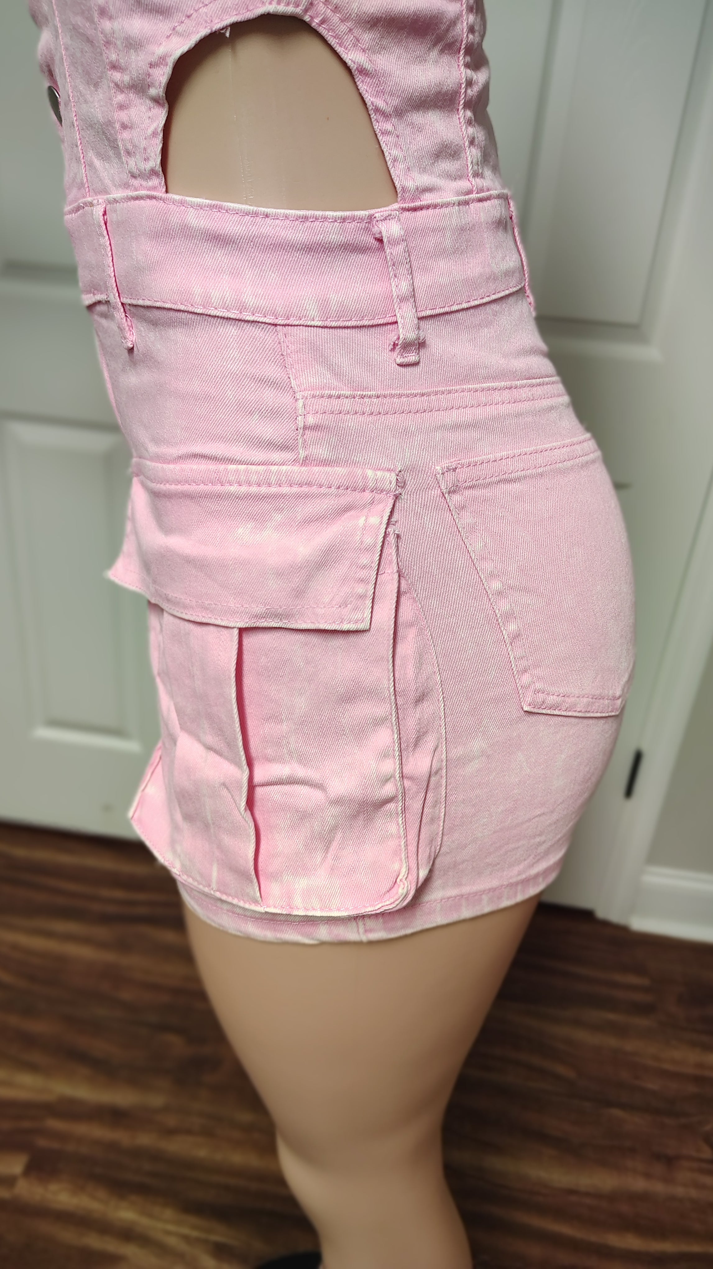 Women's Stonewash jean Romper