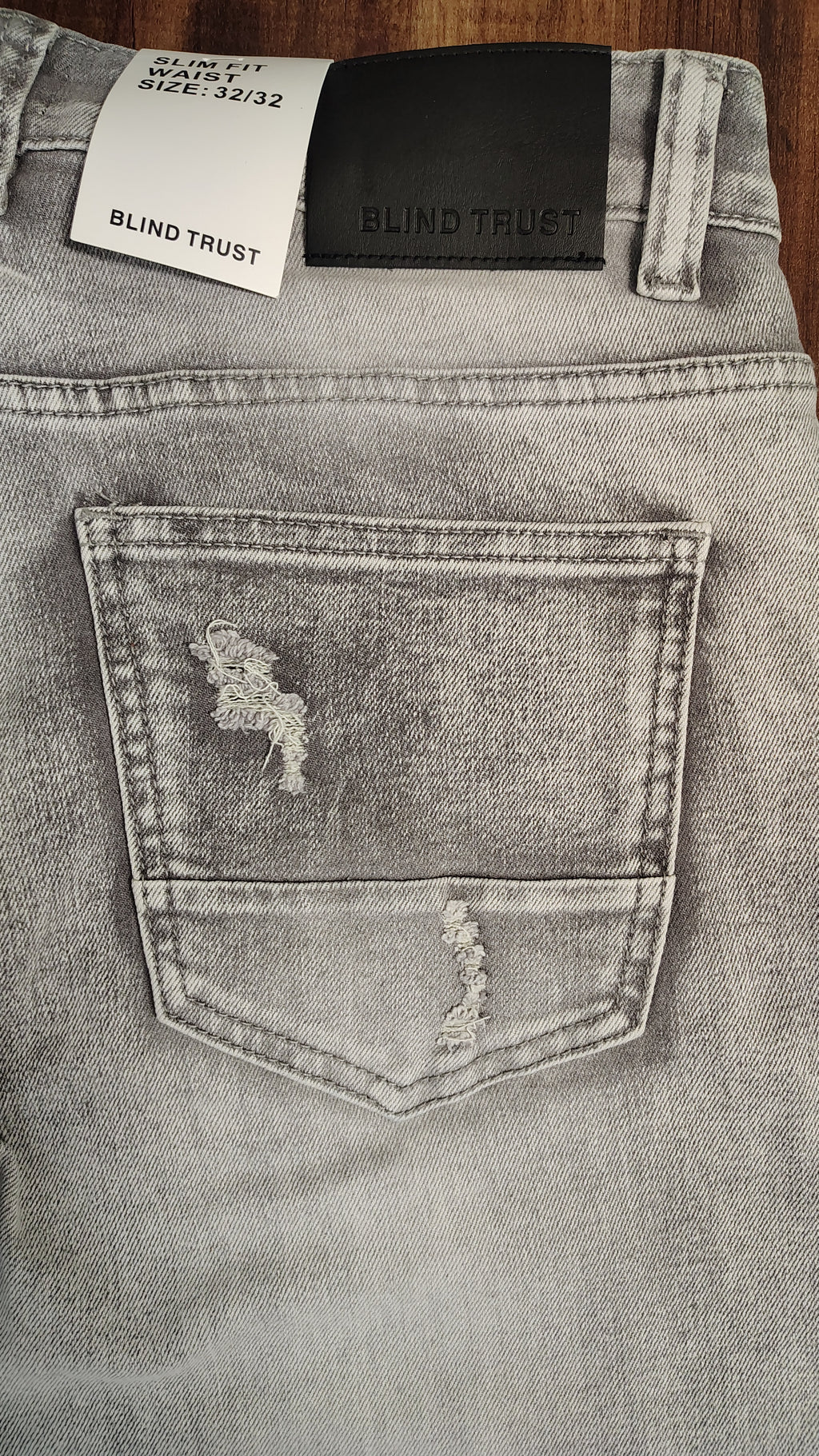 Light gray straight leg jeans