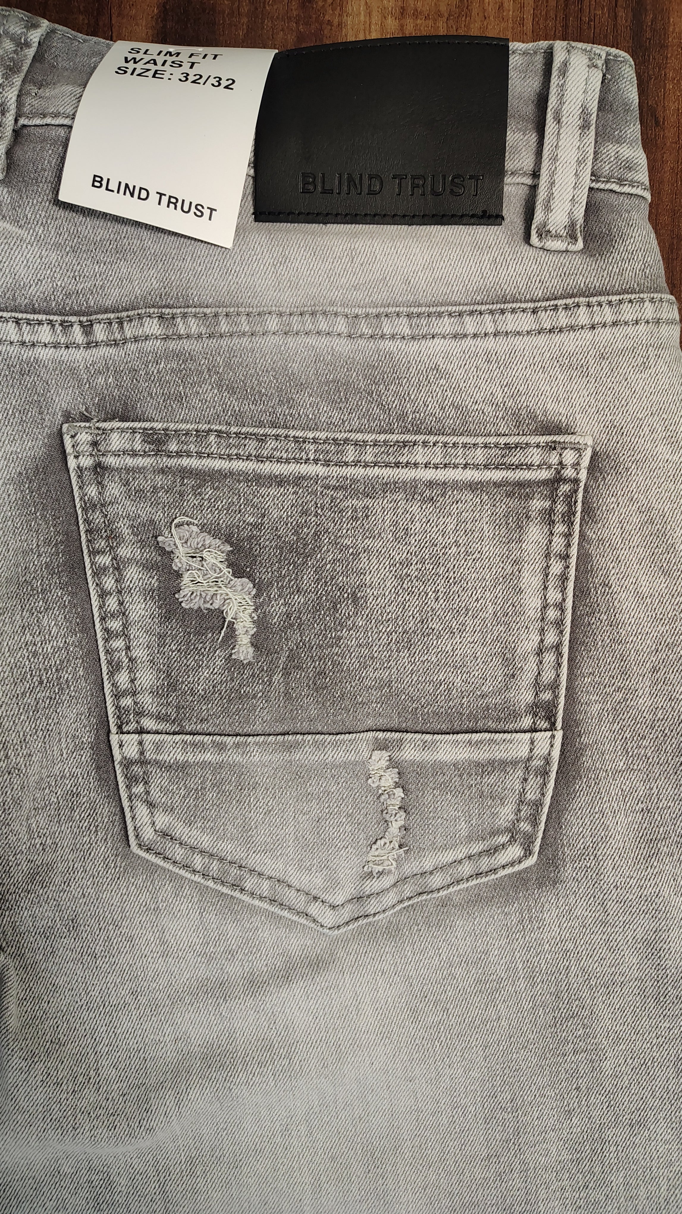 Light gray straight leg jeans