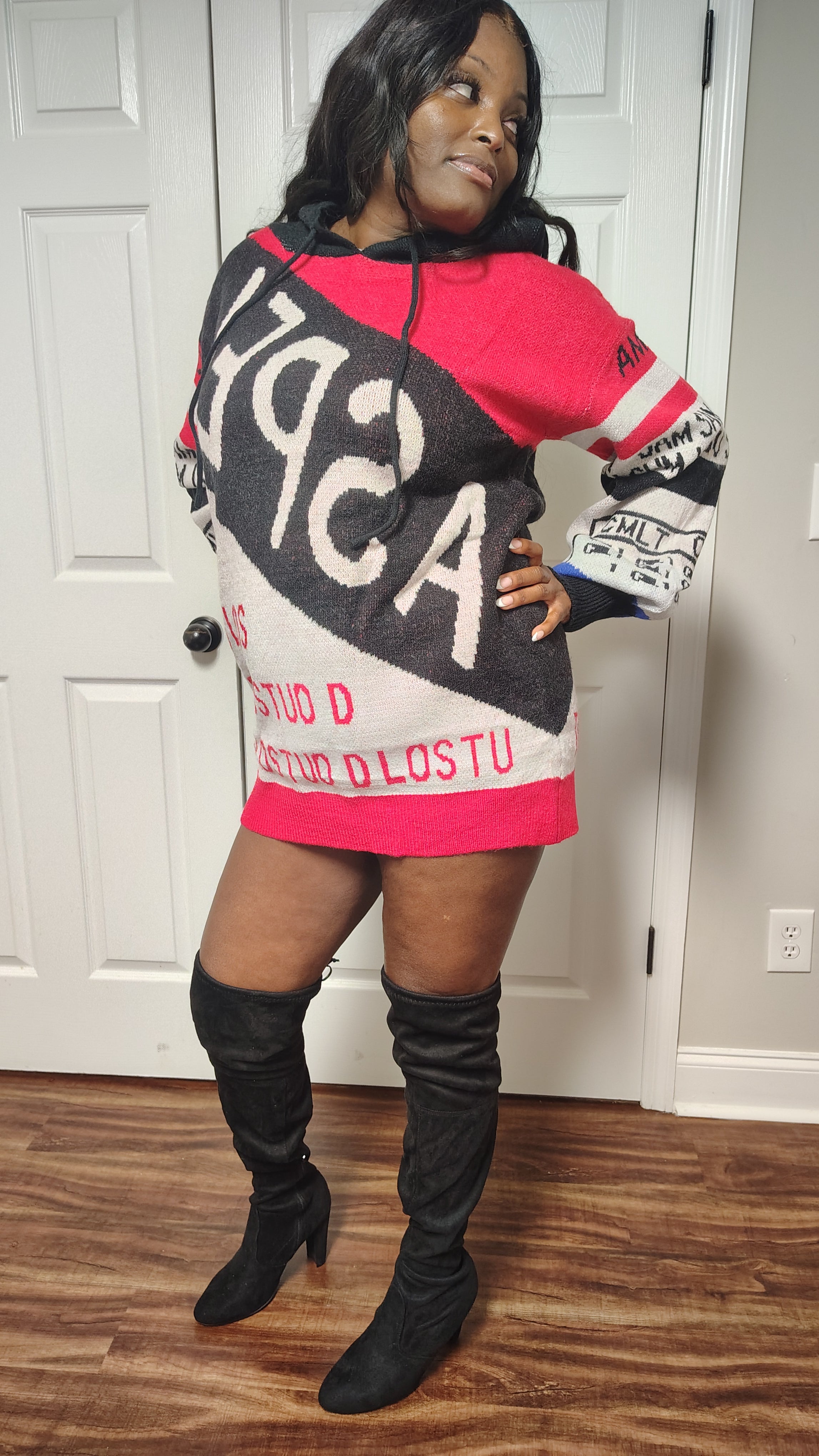 Paris style design Sweater dress