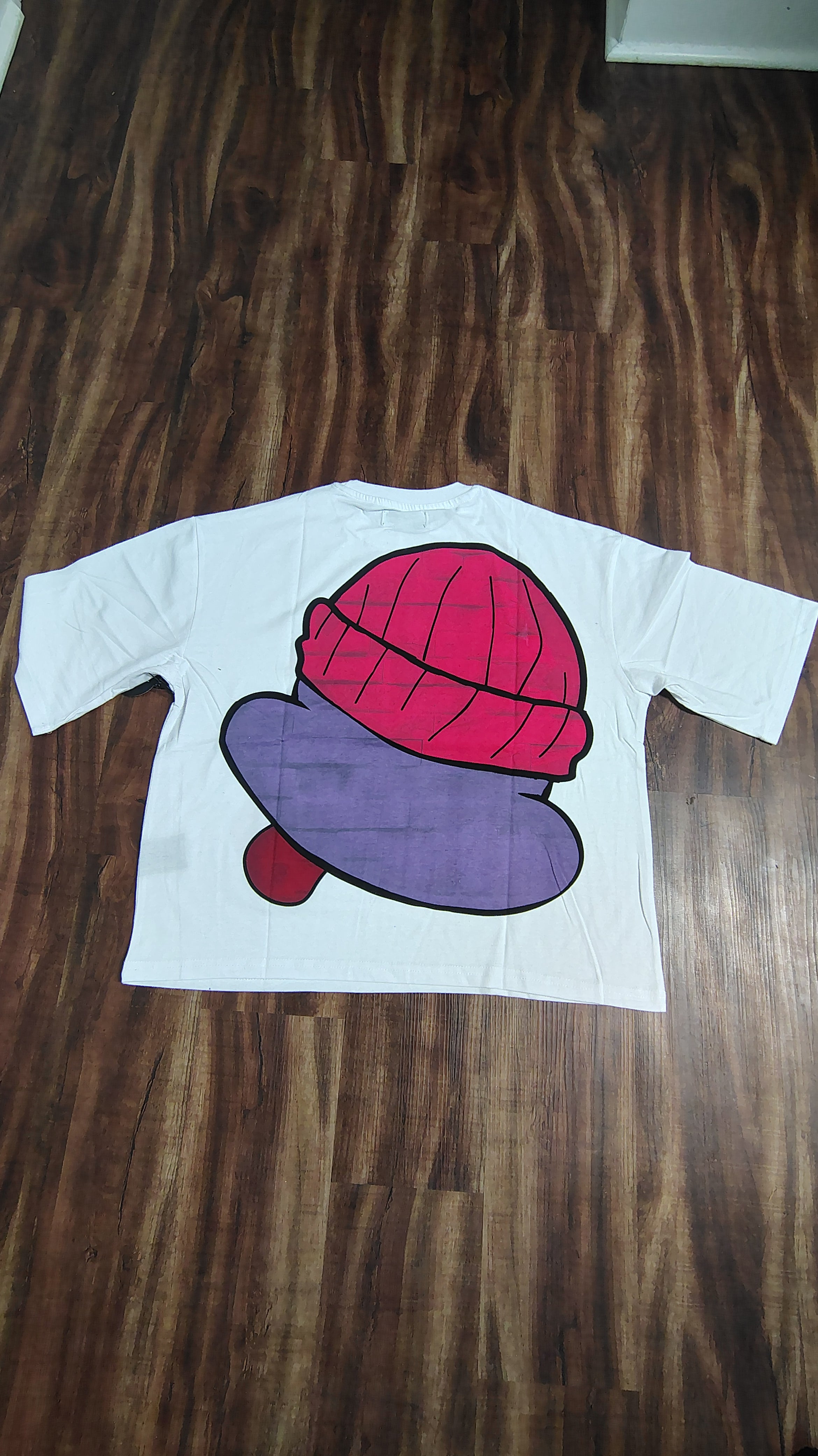 Men Crop faded graphic shirt