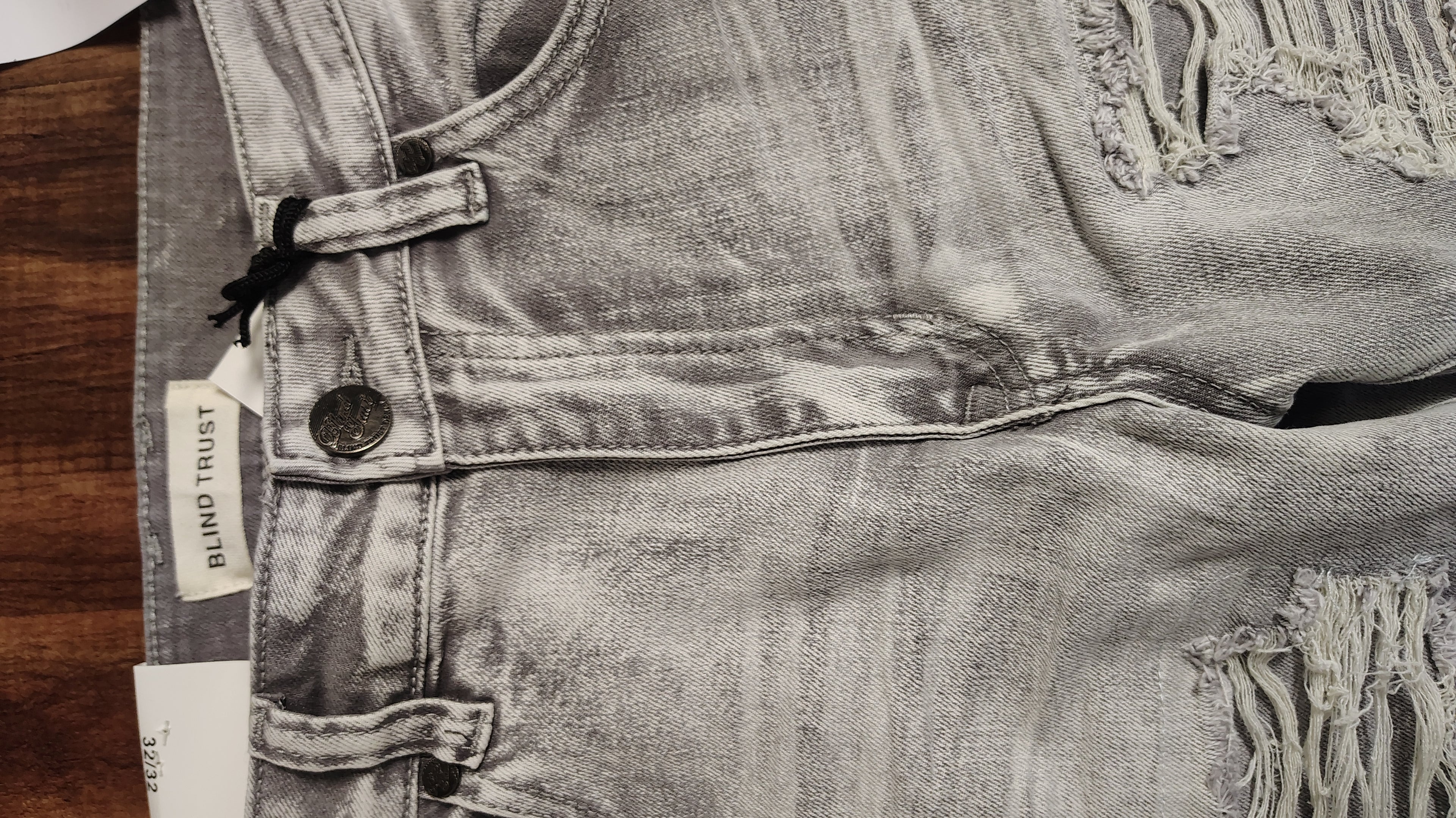 Light gray straight leg jeans