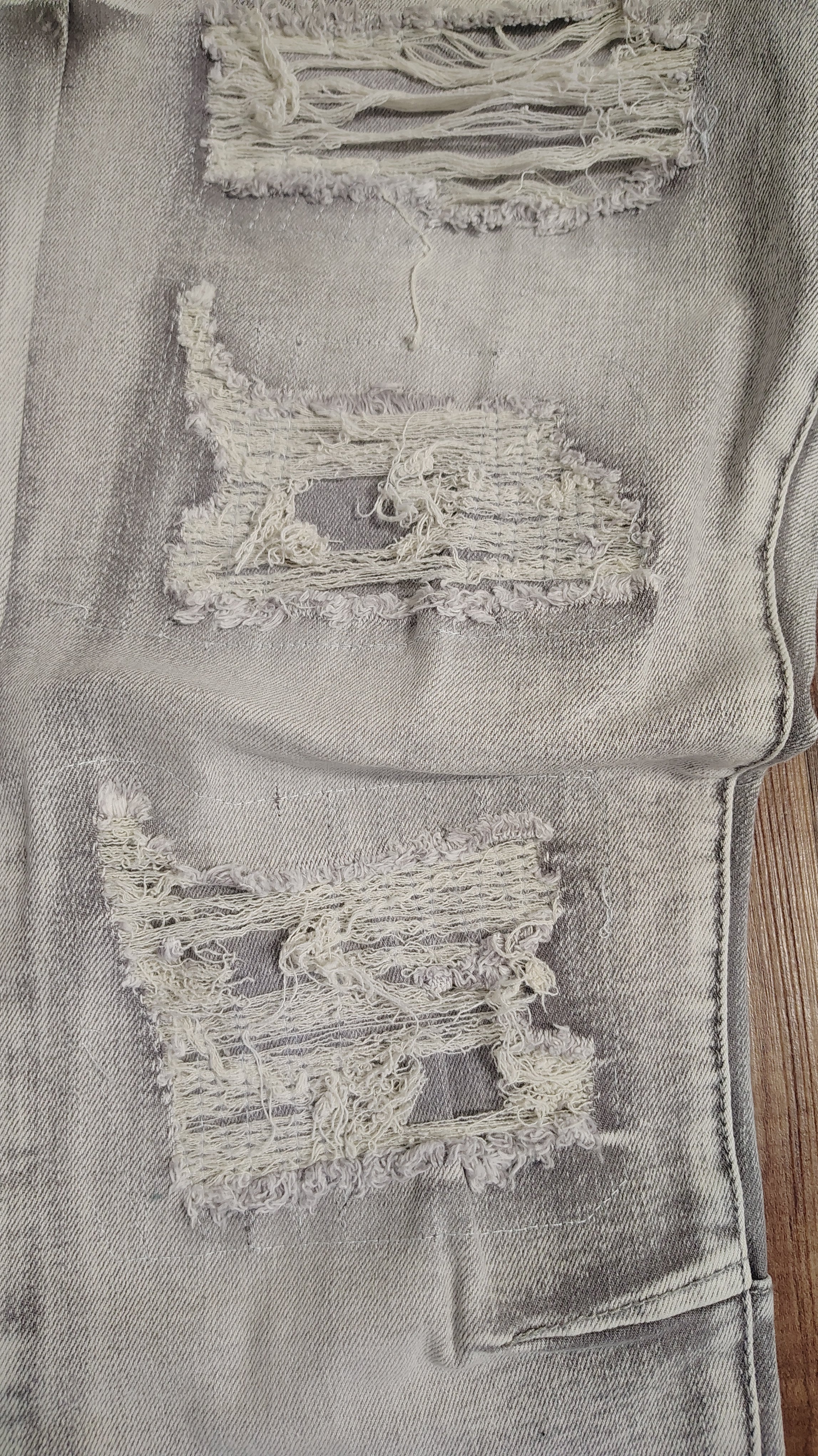 Light gray straight leg jeans