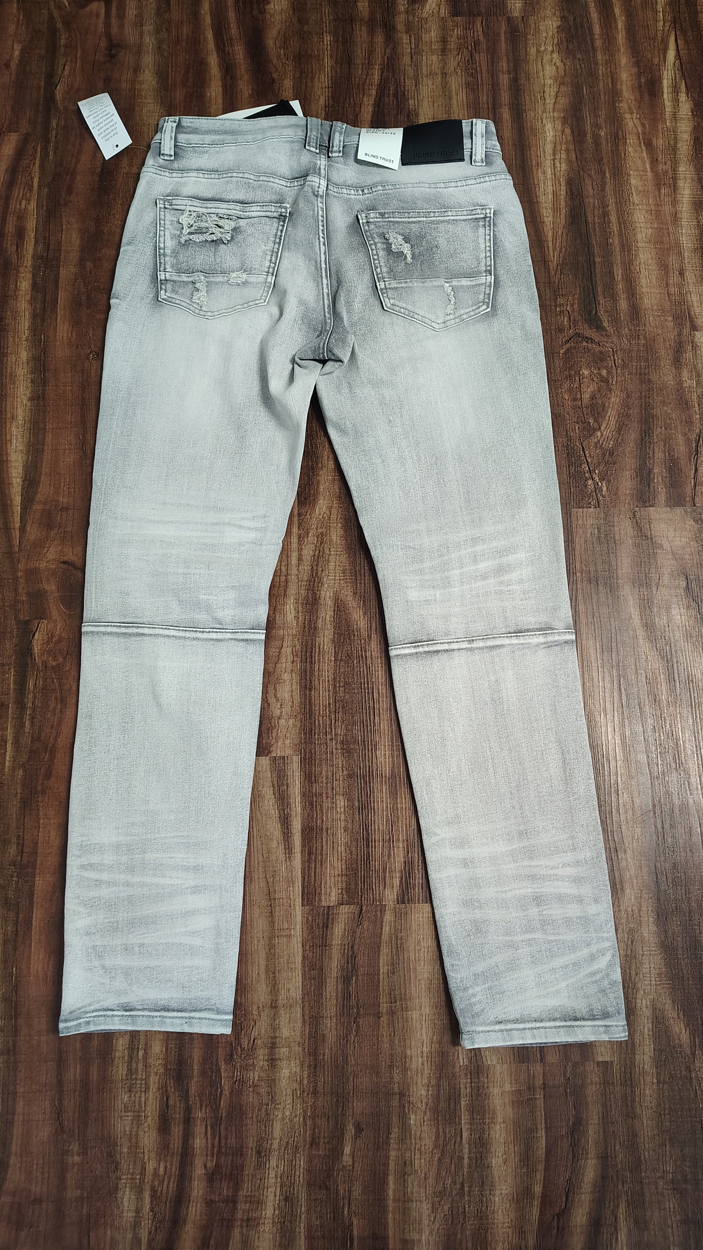 Light gray straight leg jeans