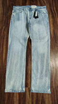 Men light blue rhinestone jeans